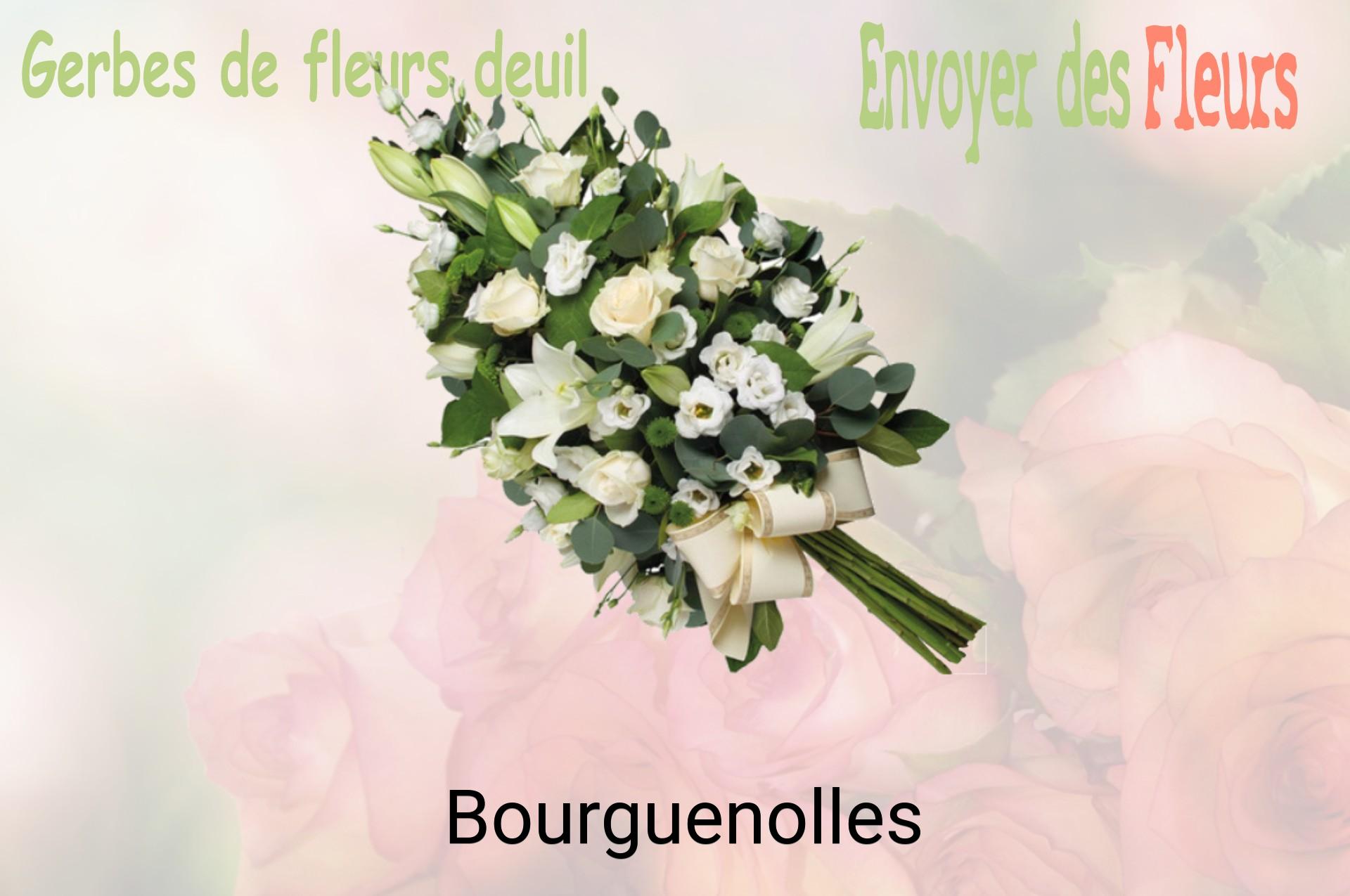 Gerbe de fleurs de deuil livrée à Bourguenolles